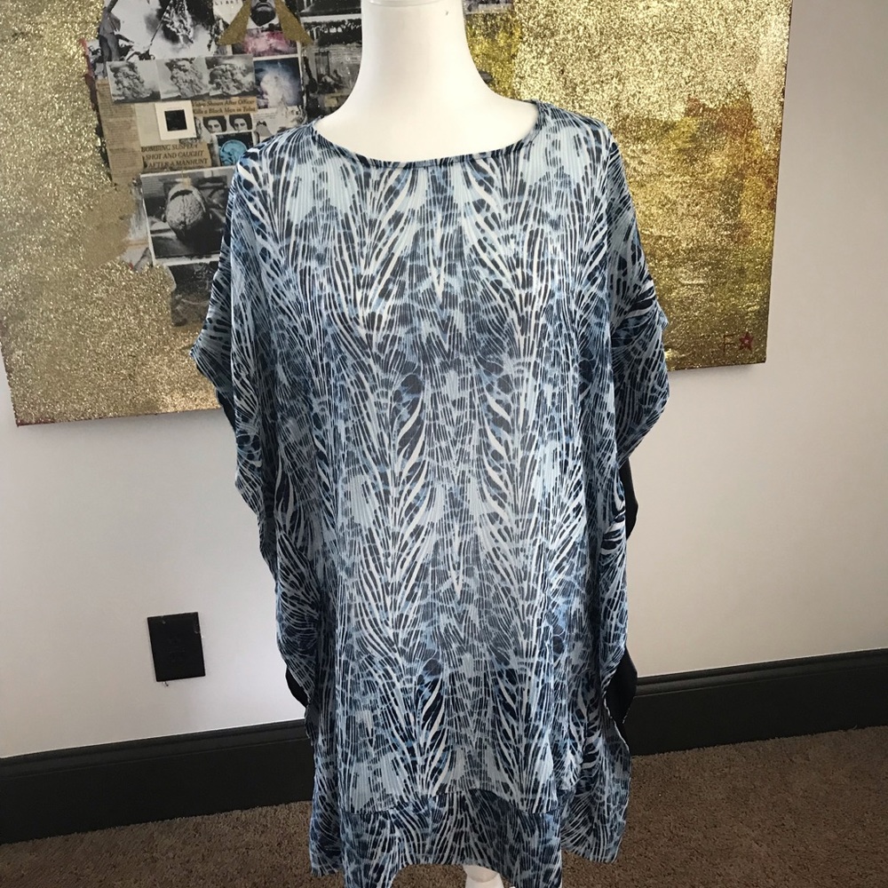 Blue and White Coverup